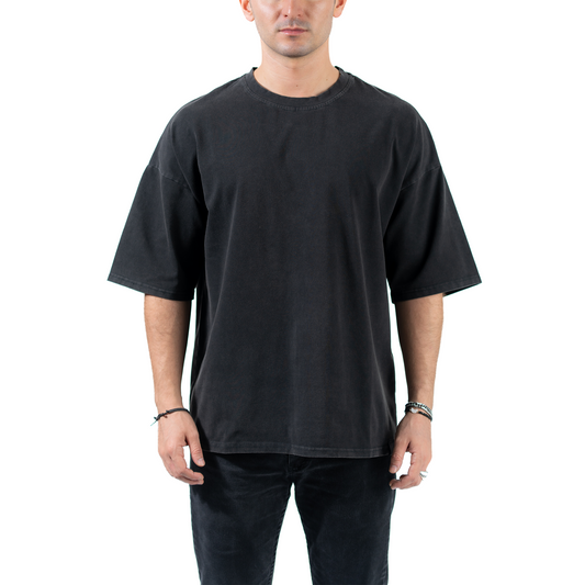 Casa Avani Oversize Stone Wash Black T-Shirt