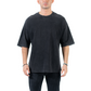 Casa Avani Oversize Distressed Stone Wash Black T-Shirt