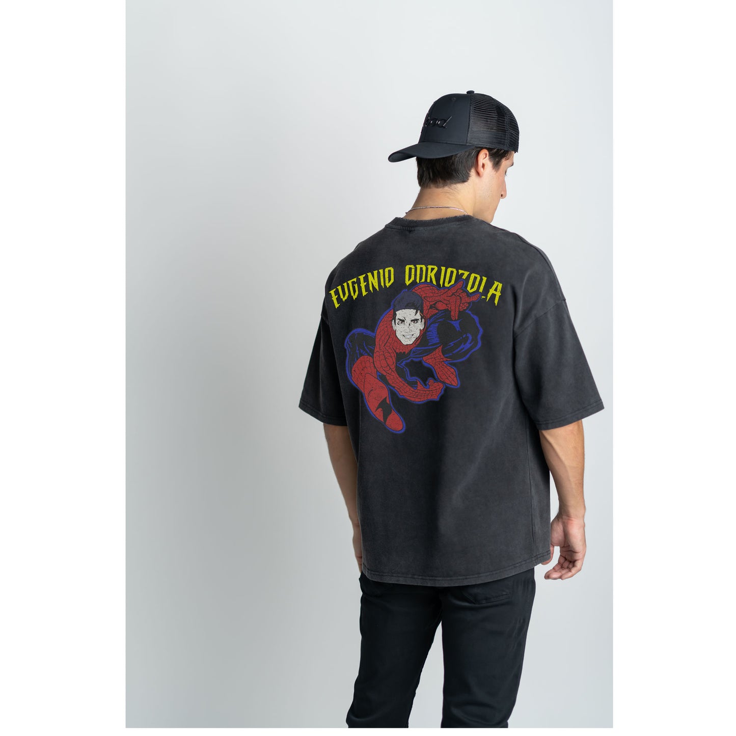 EO Spider Oversize Distressed Stone Wash T-Shirt