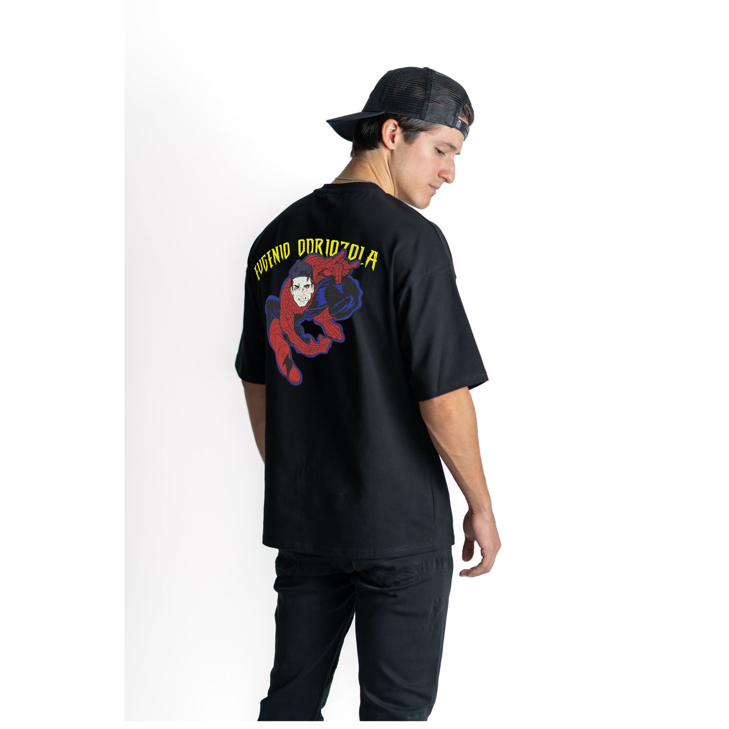 EO Spider Oversize Stone Wash Black T-Shirt