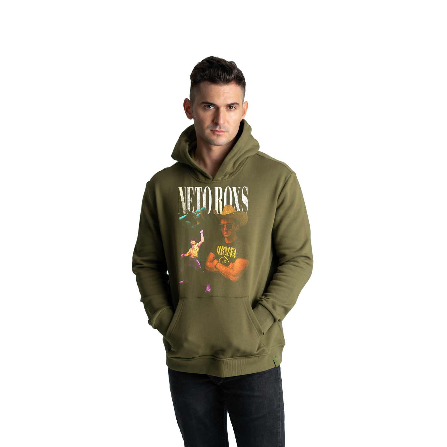 Neto Collage Pine Green Hoodie